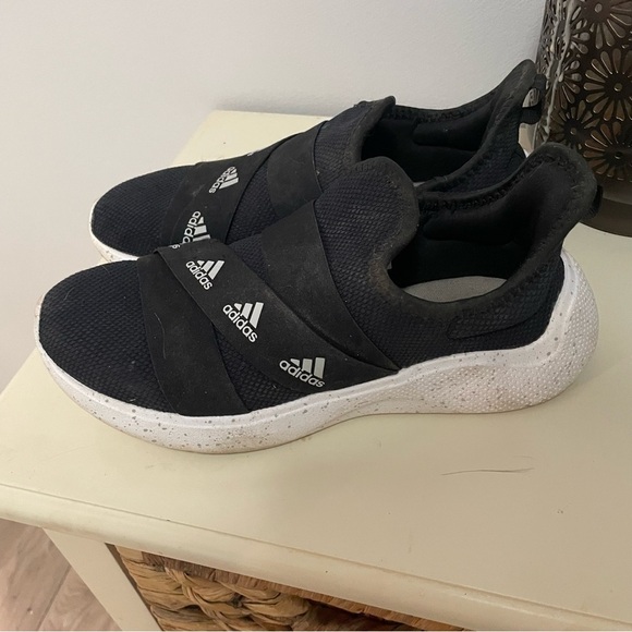 Adidas puremotion adapte Black and White Slip-On Sneakers size 7 women - Picture 10 of 14